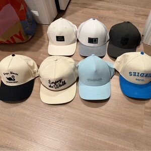 Lot of golf and lifestyle hats